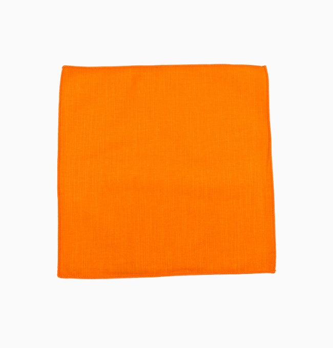 Pochette de Costume Orange Cuivré en Coton