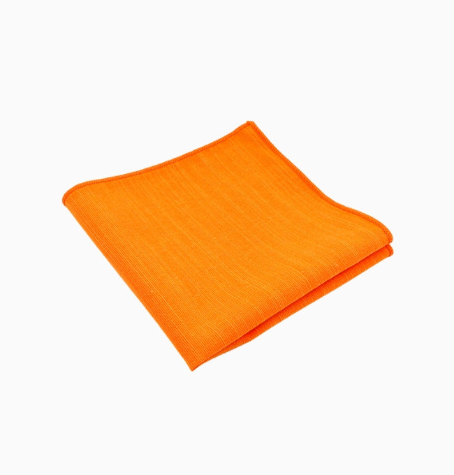 Pochette de Costume Orange Saumon en Coton