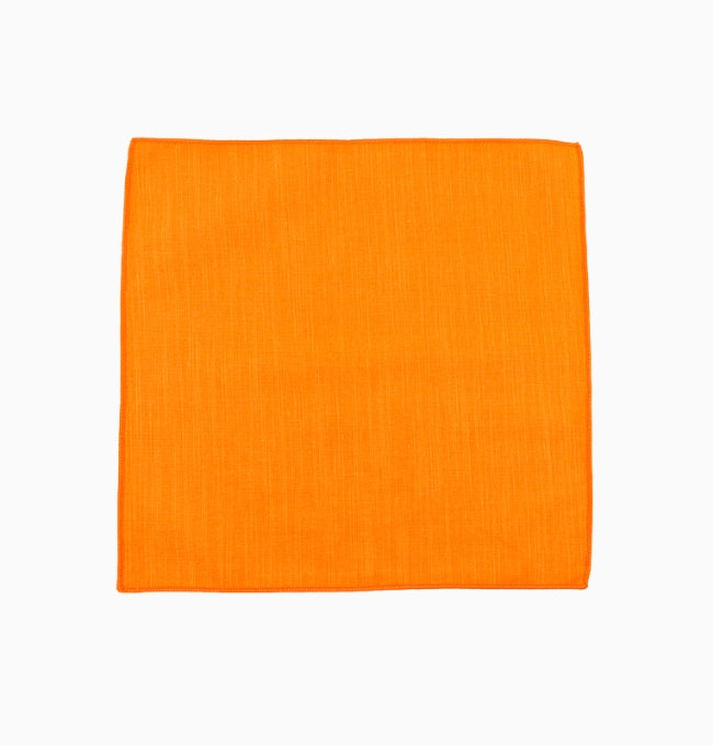 Pochette de Costume Orange Saumon en Coton