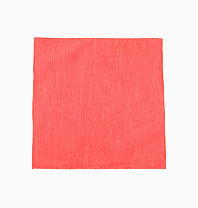 Pochette de Costume Rose Corail en Coton