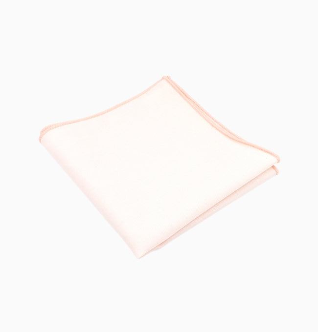 Pochette de Costume Rose en Coton Côtelé