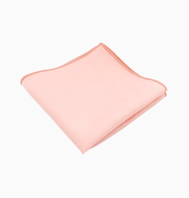 Pochette de Costume Rose Dragée en Coton Côtelé