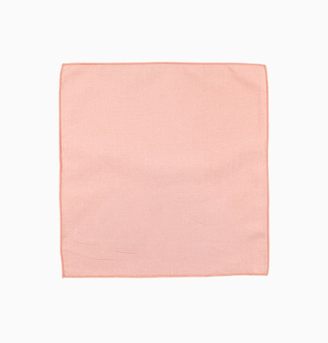 Pochette de Costume Rose Saumon en Coton