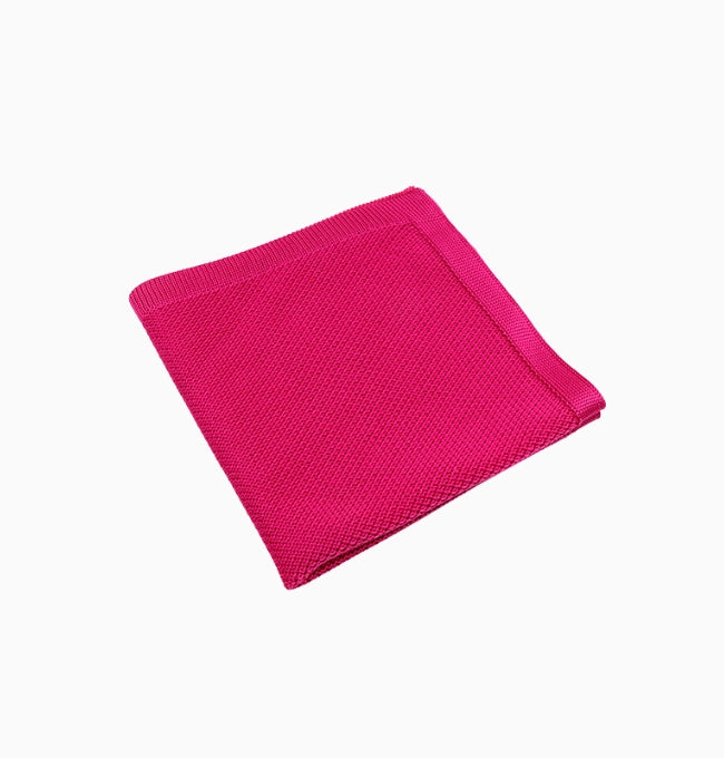 Pochette de Costume Rose Fuchsia en Tricot