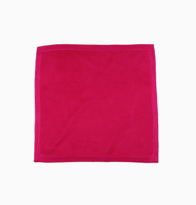 Pochette de Costume Rose Fuchsia en Tricot
