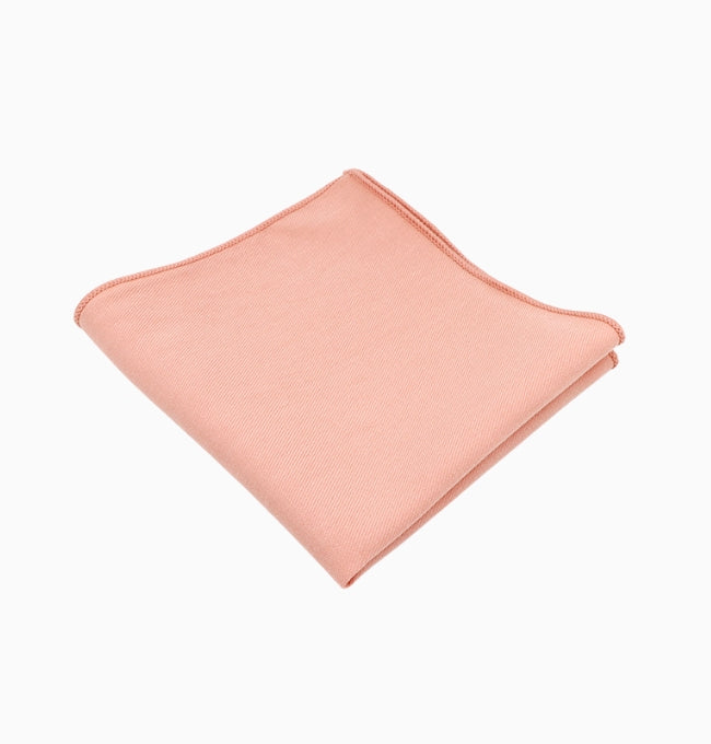 Pochette de Costume Rose Pastel en Coton Côtelé