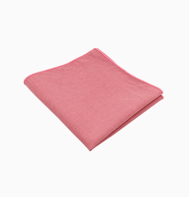 Pochette de Costume Rose en Coton