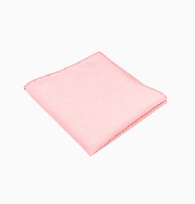 Pochette de Costume Rose Poudré en Coton