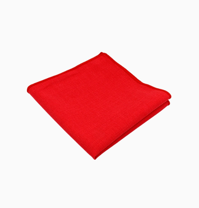 Pochette de Costume Rouge en Coton