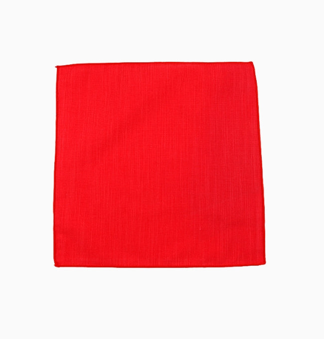 Pochette de Costume Rouge en Coton