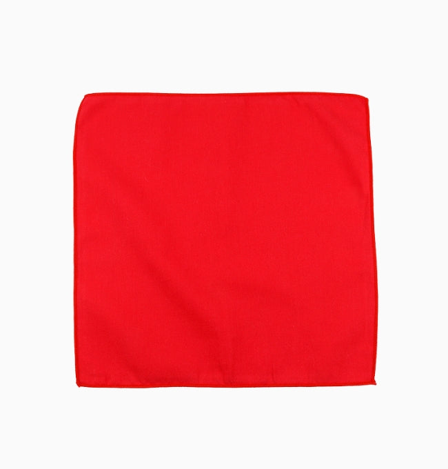 Pochette de Costume Rouge en Coton Côtelé