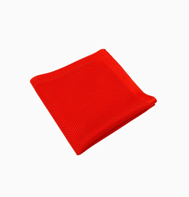 Pochette de Costume Rouge en Tricot