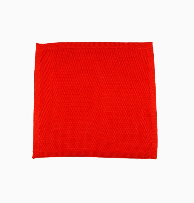 Pochette de Costume Rouge en Tricot