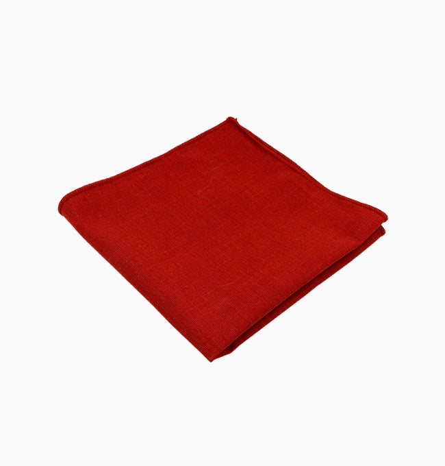 Pochette de Costume Terracotta Brûlé en Coton