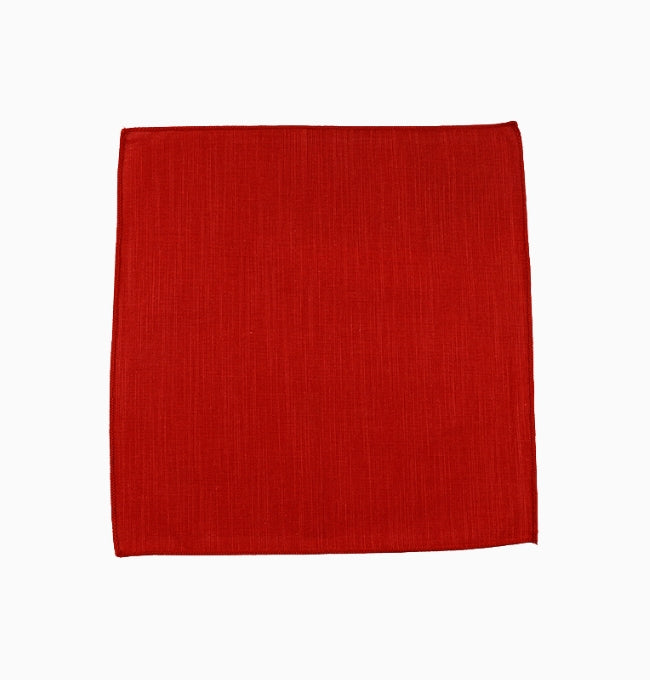 Pochette de Costume Terracotta Brûlé en Coton