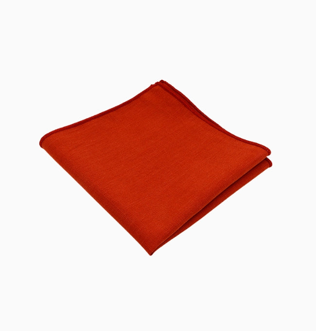 Pochette de Costume Terracotta Clair en Coton