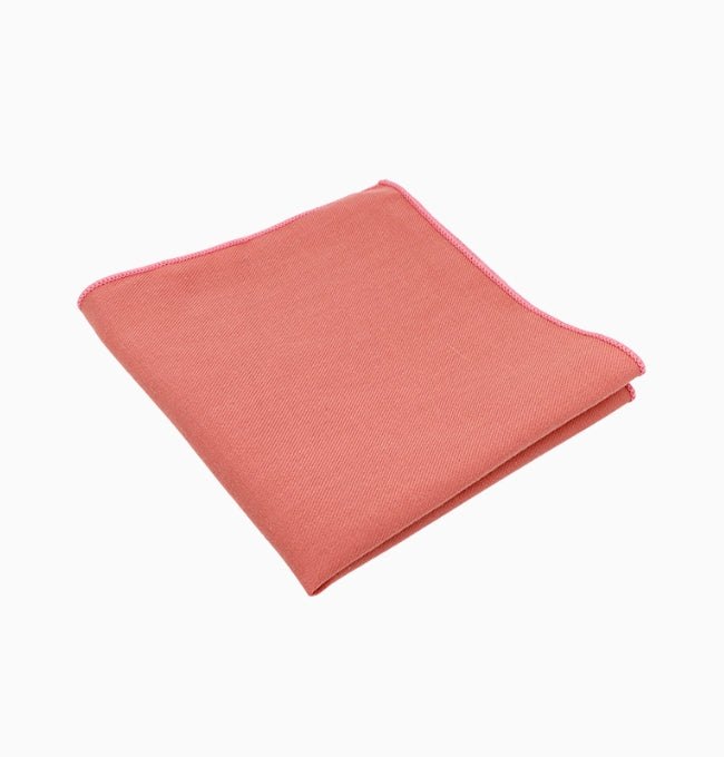 Pochette de Costume Terracotta en Coton Côtelé