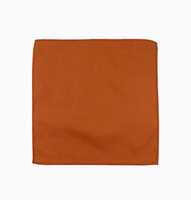 Pochette de Costume Terracotta Sienne en Coton Côtelé