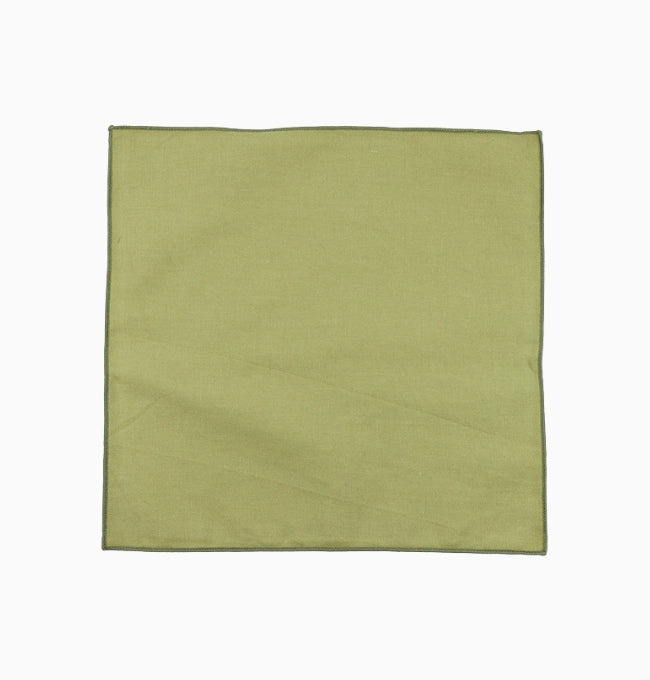 Pochette de Costume Vert en Coton Côtelé