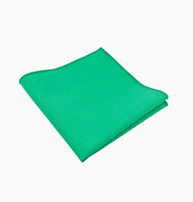 Pochette de Costume Vert Menthe en Coton Côtelé
