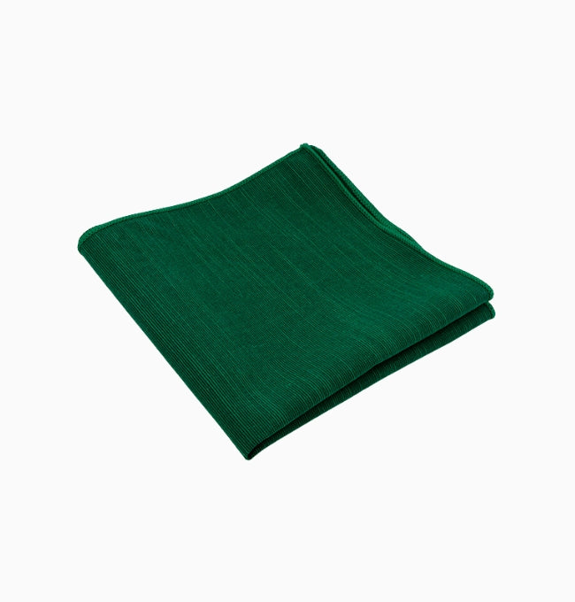Pochette de Costume Vert Émeraude en Coton