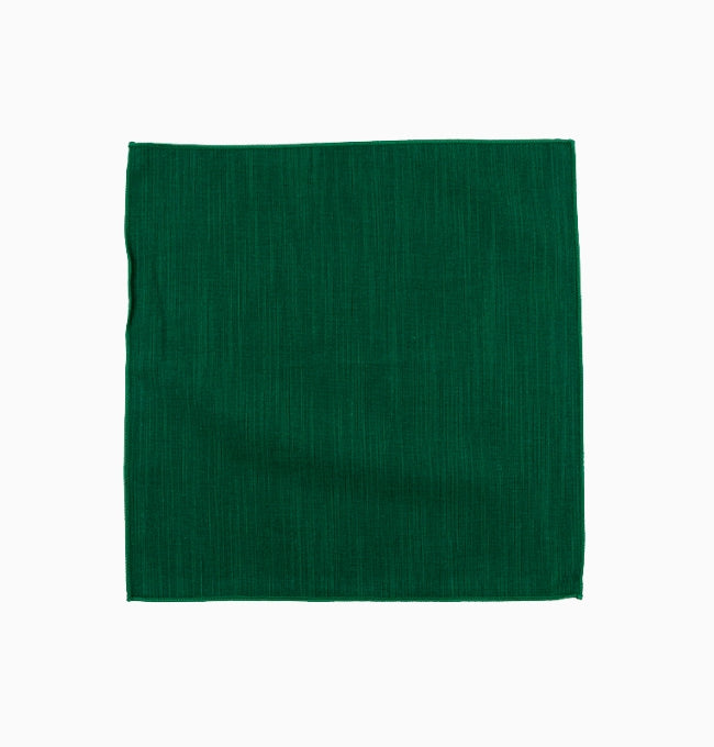 Pochette de Costume Vert Émeraude en Coton