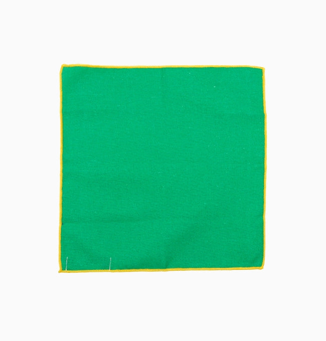 Pochette de Costume Vert Émeraude en Lin