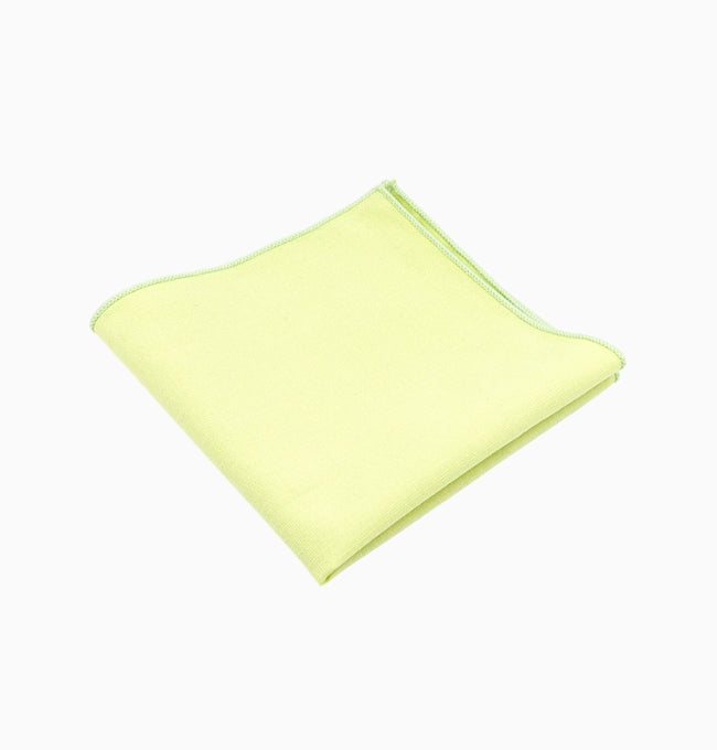Pochette de Costume Vert Kaki en Coton