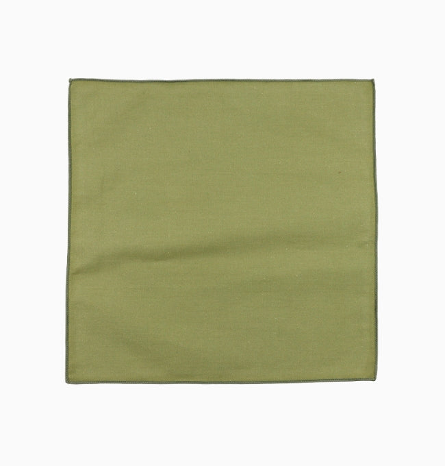 Pochette de Costume Vert Kaki en Coton Côtelé