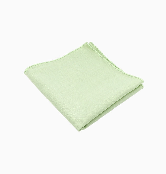 Pochette de Costume Vert Menthe en Coton