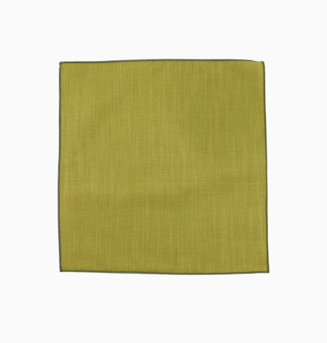 Pochette de Costume Vert Olive en Coton