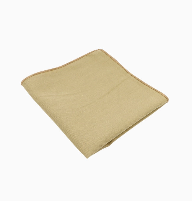 Pochette de Costume Vert Olive en Coton Côtelé