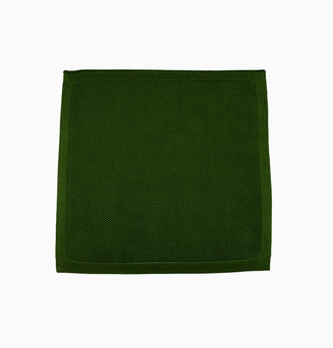 Pochette de Costume Vert Olive en Tricot