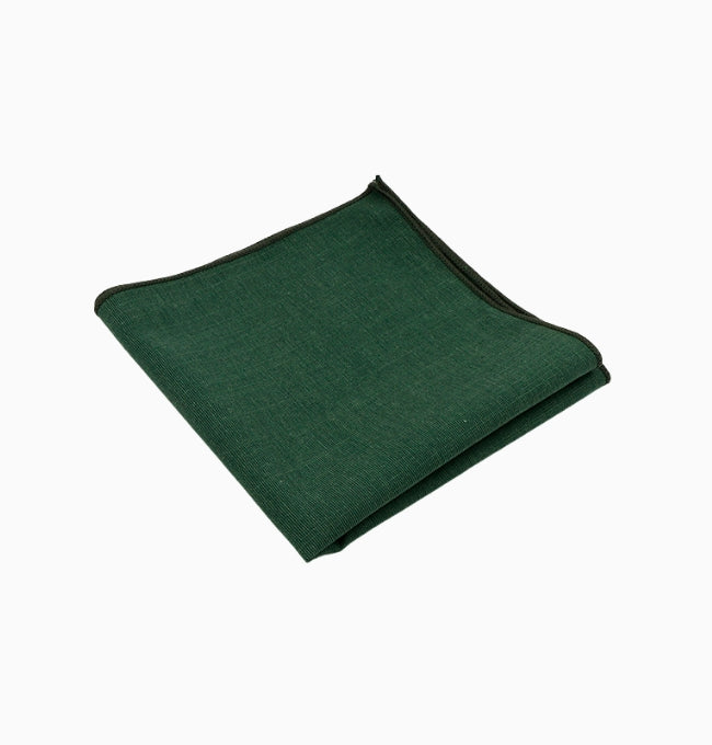 Pochette de Costume Vert Sapin en Coton