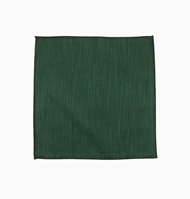 Pochette de Costume Vert Sapin en Coton