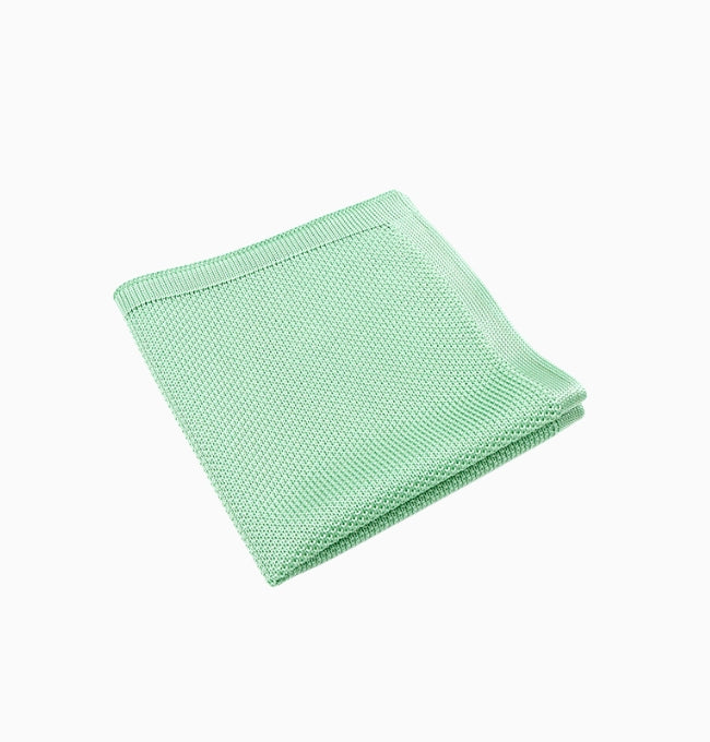 Pochette de Costume Vert Sauge en Tricot