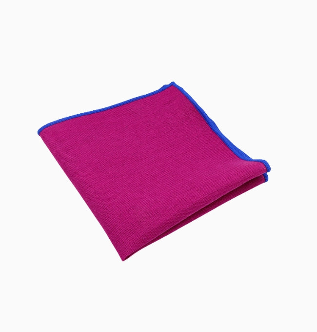 Pochette de Costume Violet Fuchsia en Lin
