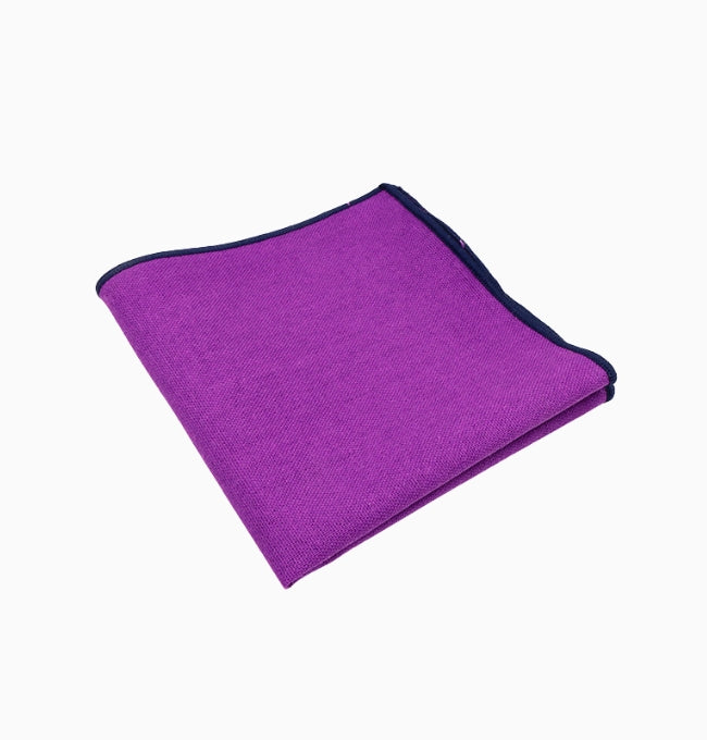 Pochette de Costume Violet en Lin