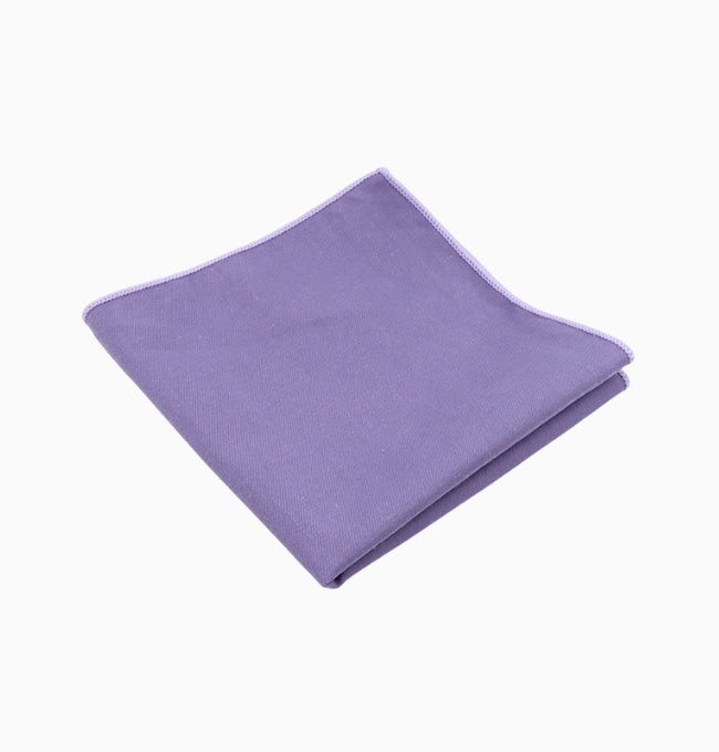 Pochette de Costume Violet Prune en Coton Côtelé
