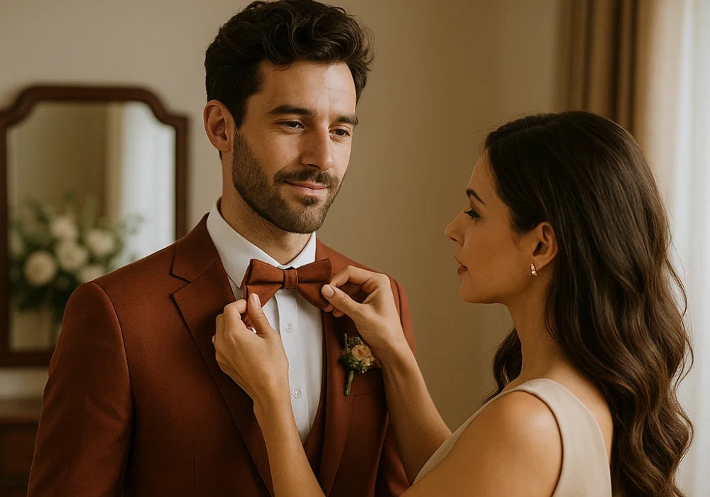 Réglage noeud papillon homme clemanto mariage