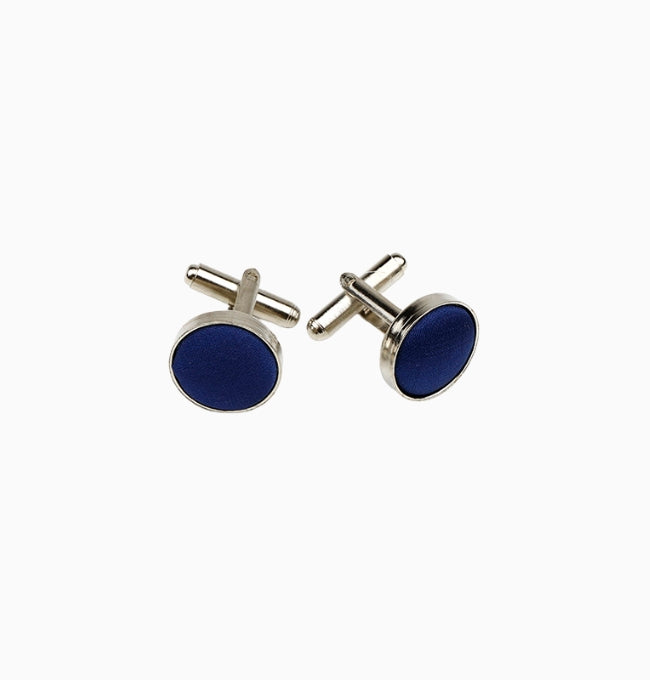 Boutons de Manchette Bleu Nuit en Polyester