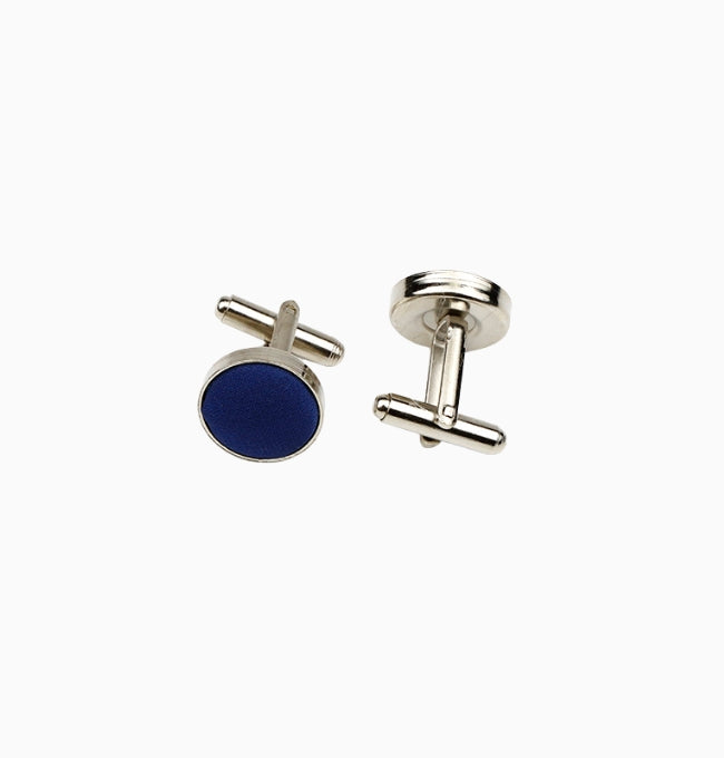 Boutons de Manchette Bleu Nuit en Polyester