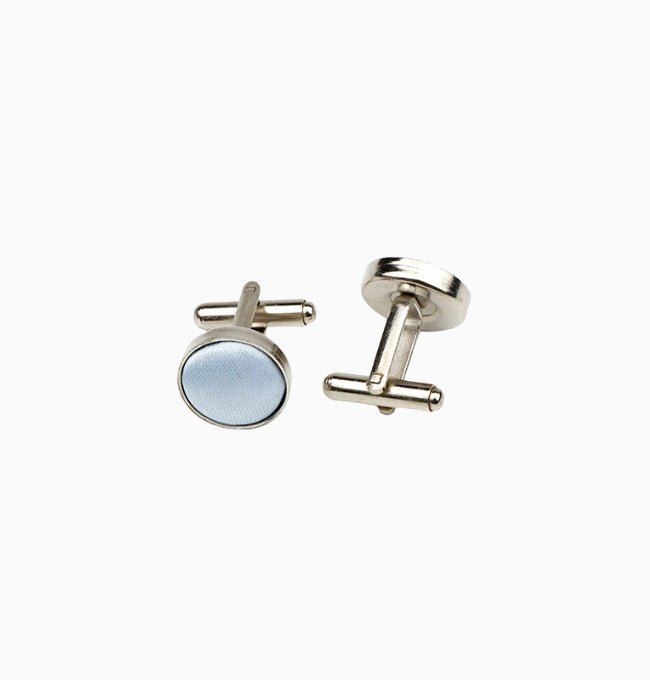 Boutons de Manchette Bleu Ciel en Polyester