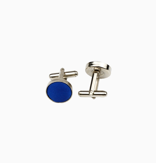 Boutons de Manchette Bleu en Polyester