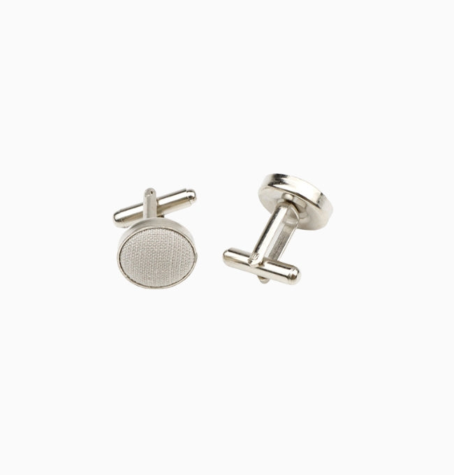 Boutons de Manchette Gris en Coton