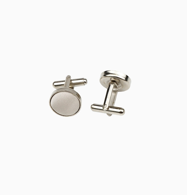 Boutons de Manchette Gris Ivoire en Polyester