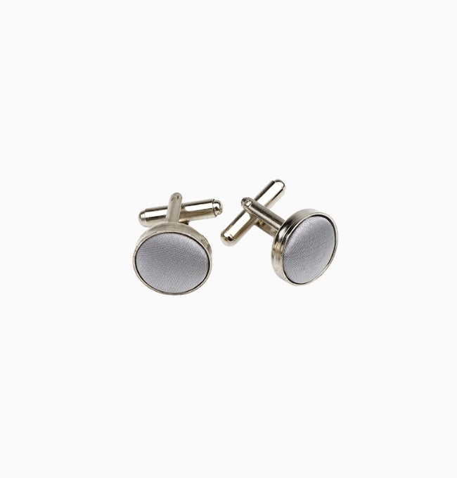 Boutons de Manchette Gris Perle en Polyester