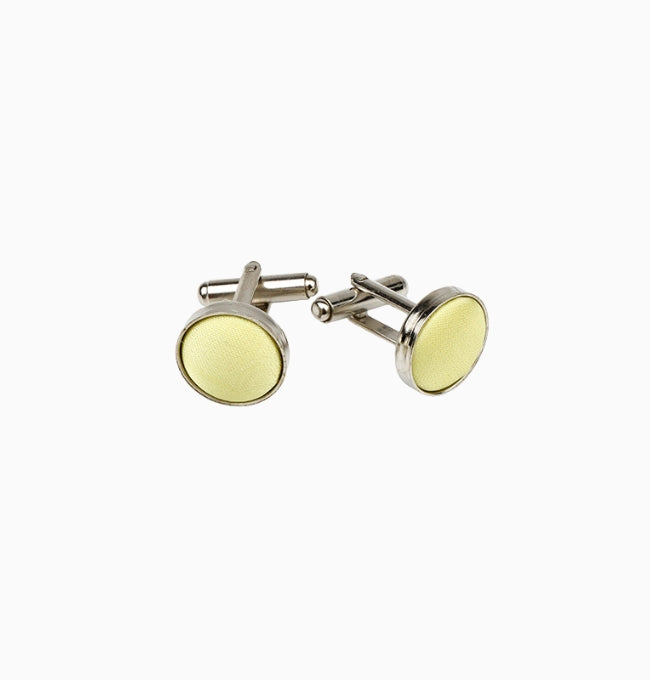 Boutons de Manchette Jaune en Polyester