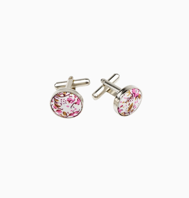 Boutons de Manchette Liberty Rose Magnolia en Coton