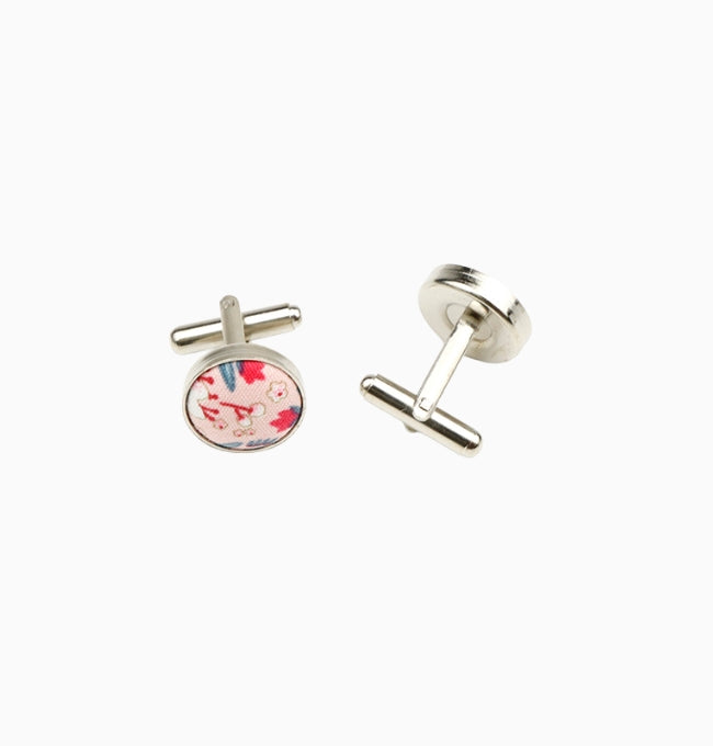 Boutons de Manchette Liberty Rose Pivoine en Coton